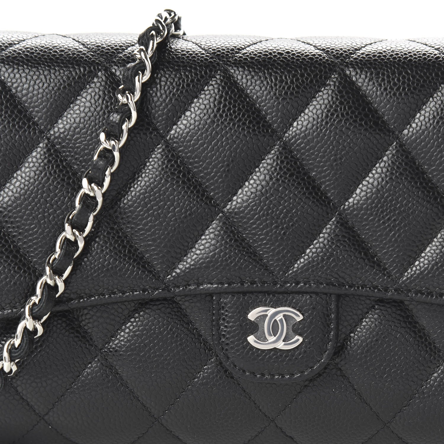 Chanel Caviar Quilted Wallet on Removable Chain Black 11 of 12