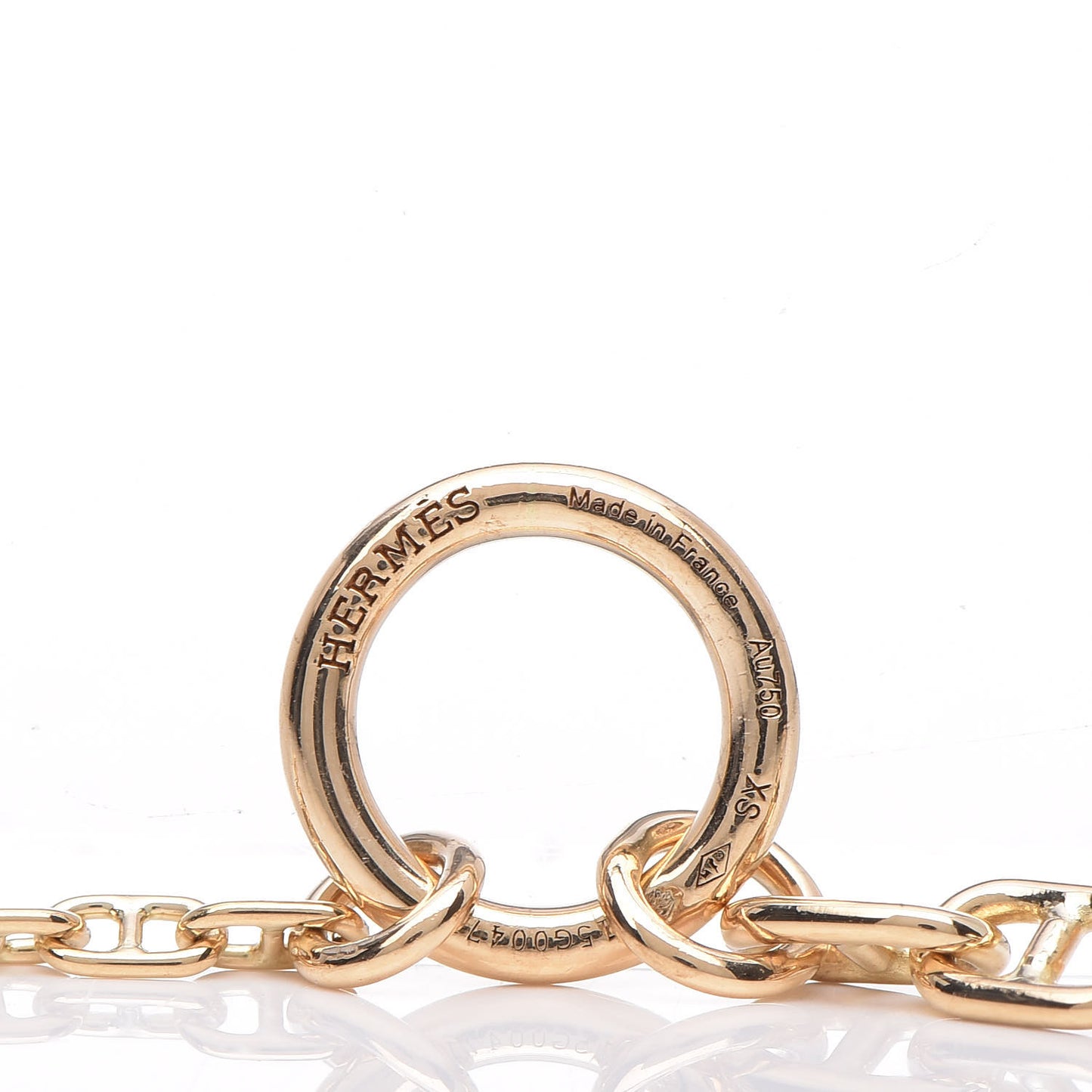 18K Yellow Gold Diamond Chaine d'Ancre Enchainee Bracelet XS