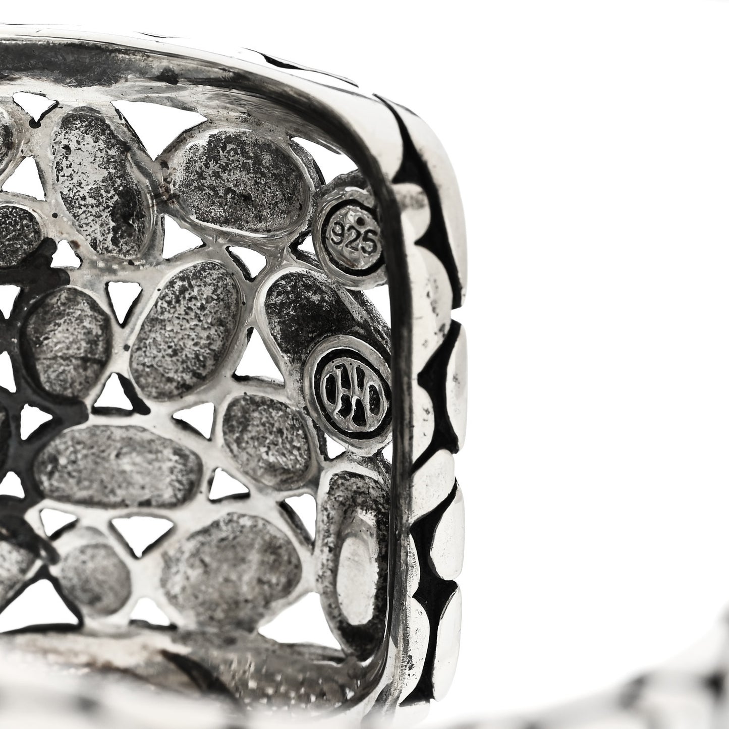 Sterling Silver Kali Pebble Overlap Cuff Bracelet