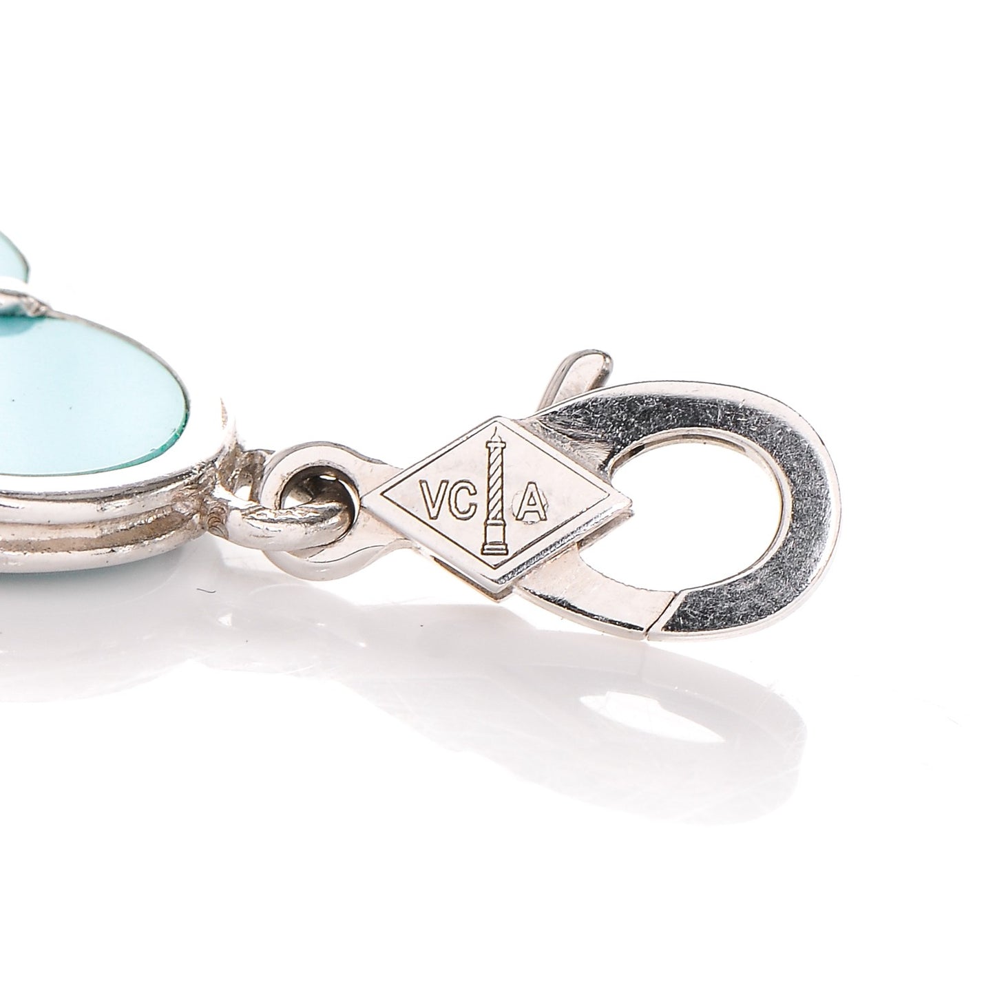 18K White Gold Turquoise Magic Alhambra Detachable Pendant