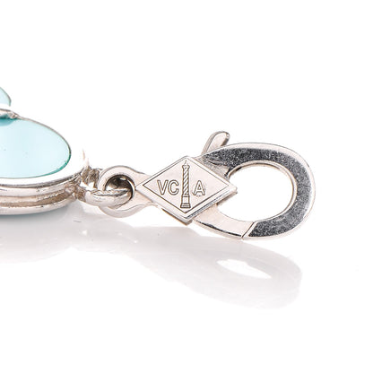 Van Cleef & Arpels 18K White Gold Turquoise Magic Alhambra Detachable Pendant 3 of 4