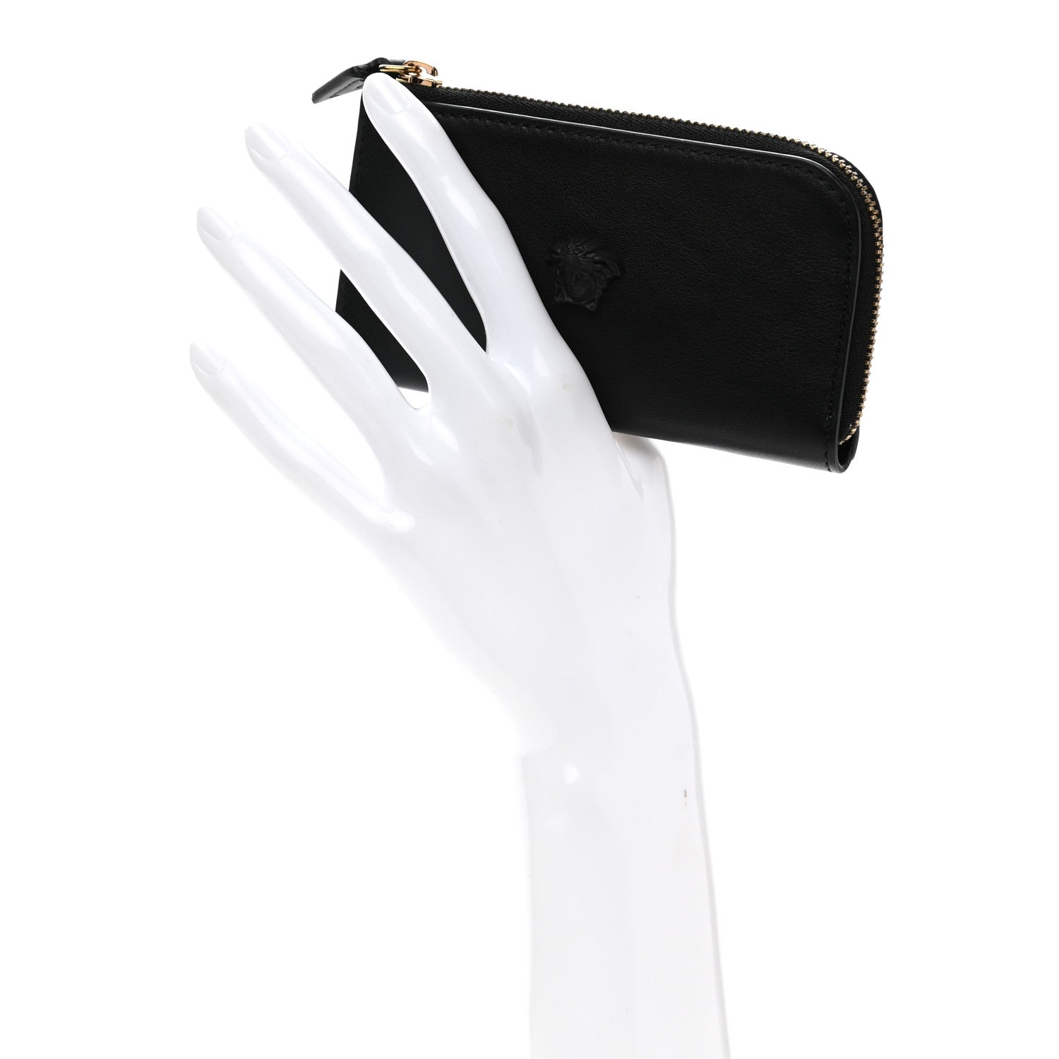 Versace Nappa La Medusa Zip Pouch Card Holder Black 2 of 7