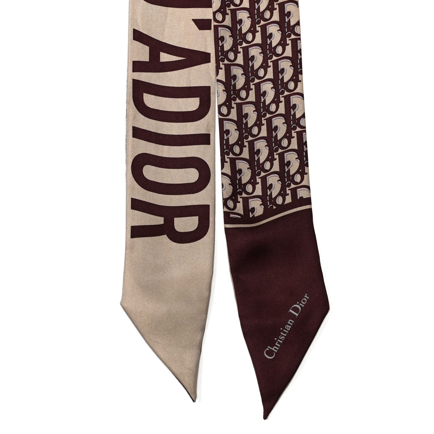 Silk Oblique Mitzah Scarf Bordeaux