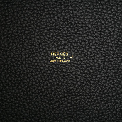 Hermes Taurillon Clemence Matte Alligator Picotin Lock Touch 18 PM Black 6 of 11