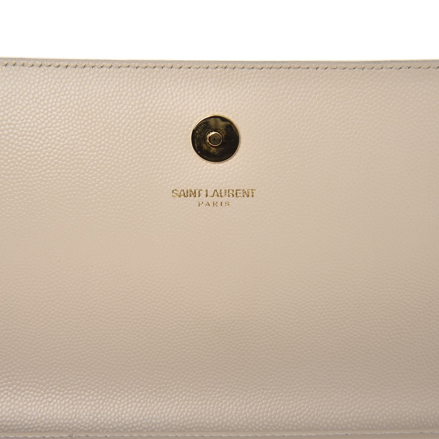 Saint Laurent Grain De Poudre Classic Monogram Cassandre Clutch Dove White 6 of 8