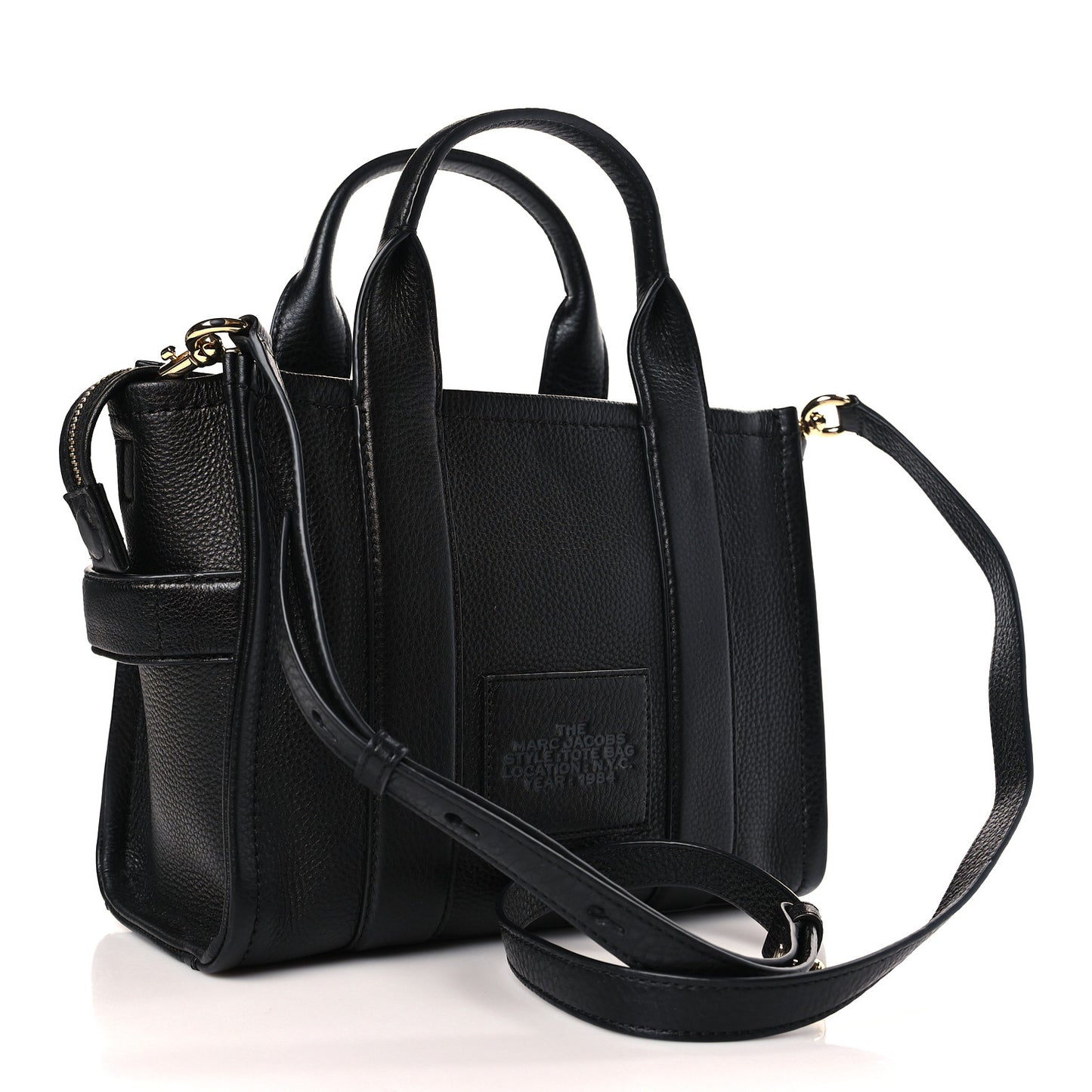 Grained Calfskin Small The Tote Bag Black