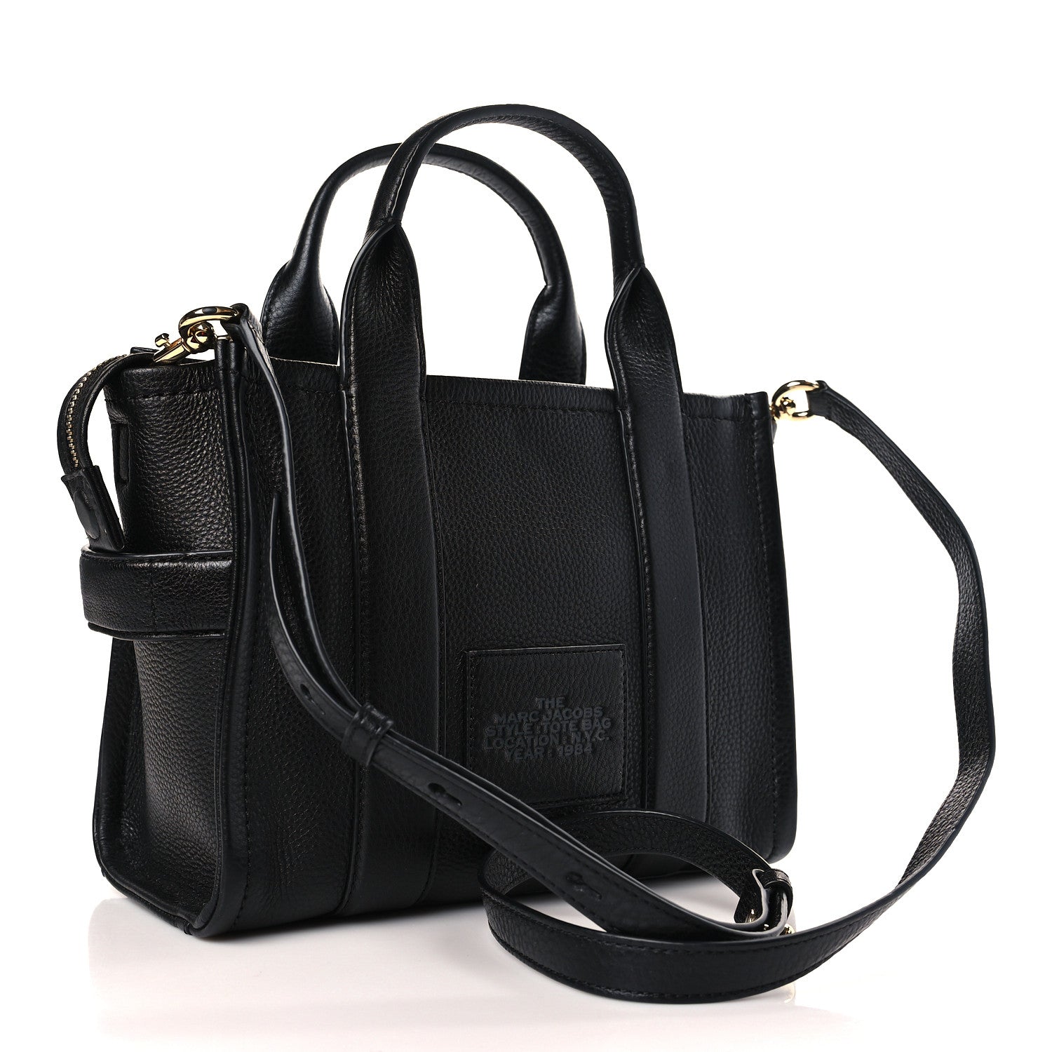 Marc Jacobs Grained Calfskin Small The Tote Bag Black 3 of 8