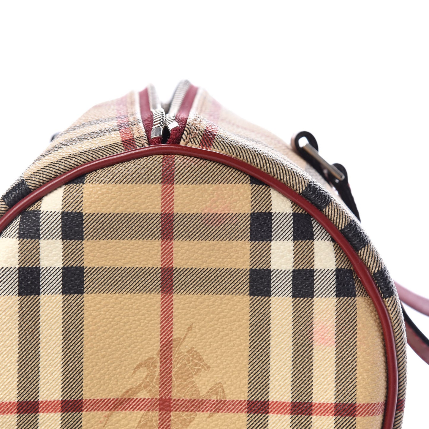 Haymarket Check Barrel Bag Red