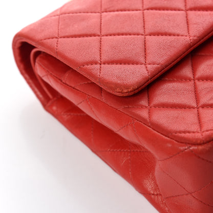 Chanel Lambskin Quilted Medium Double Flap Red 22 of 28