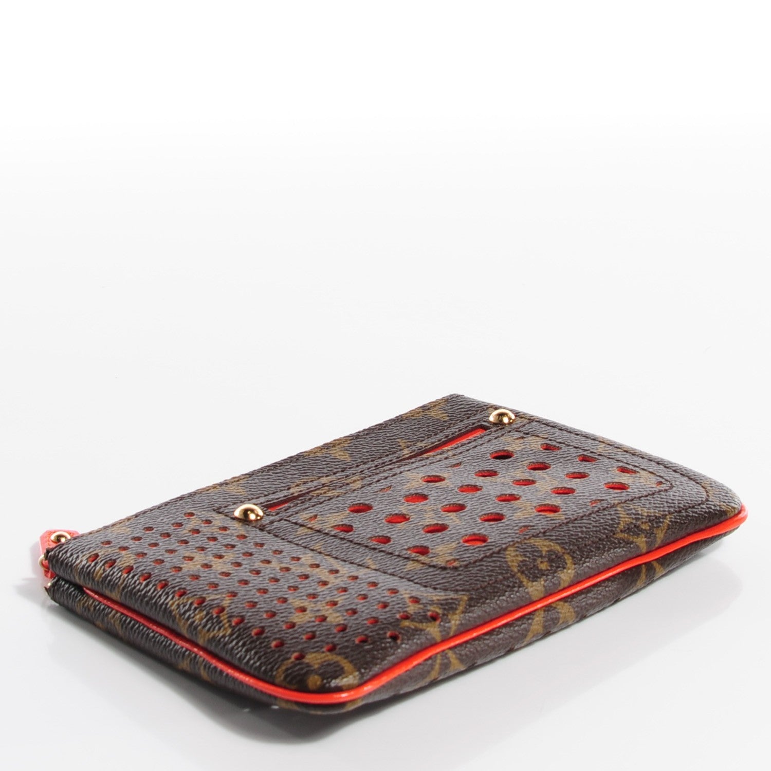Louis Vuitton Monogram Perforated Pochette Plat Orange 4 of 7