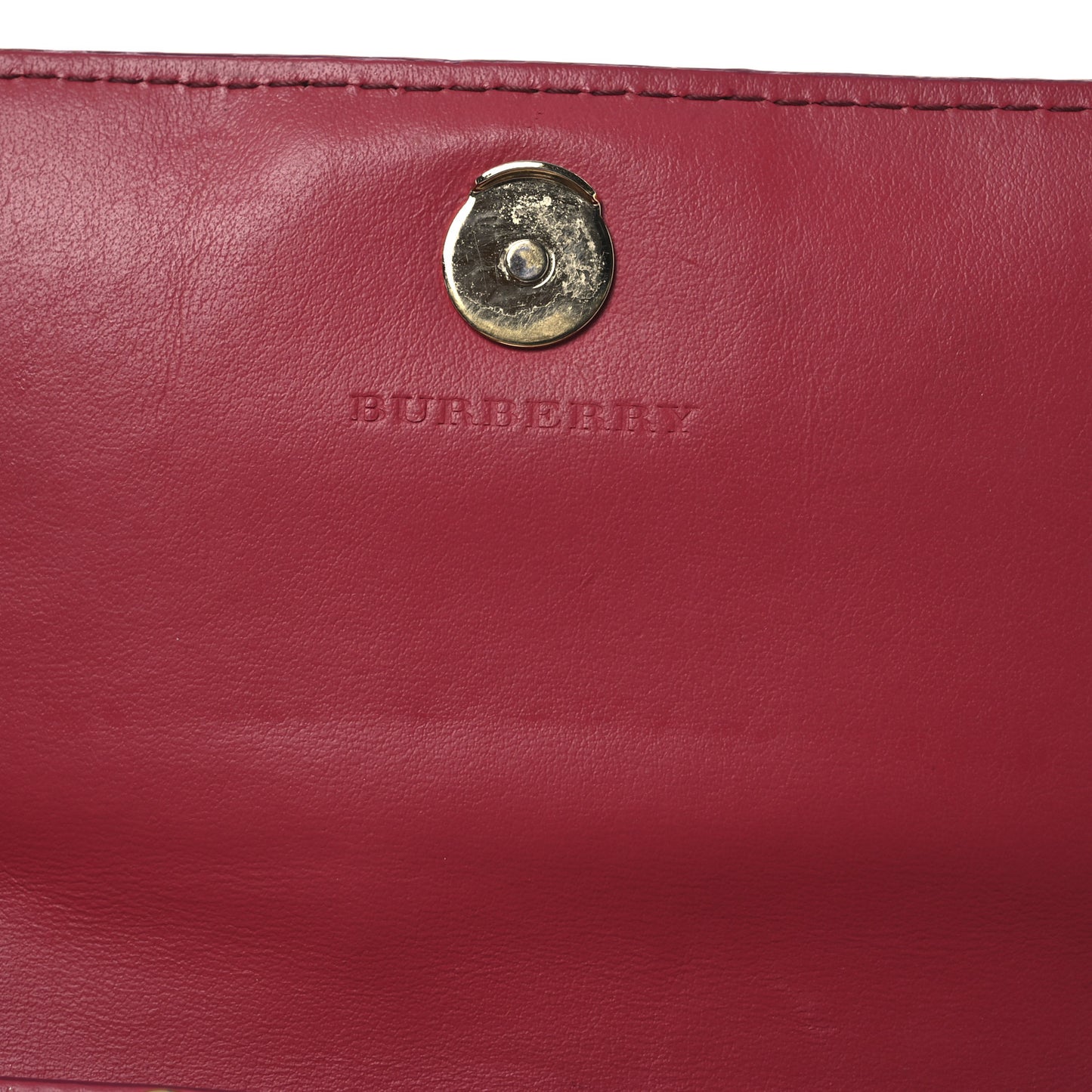 Haymarket Check Henley Wallet On Chain Coral Red