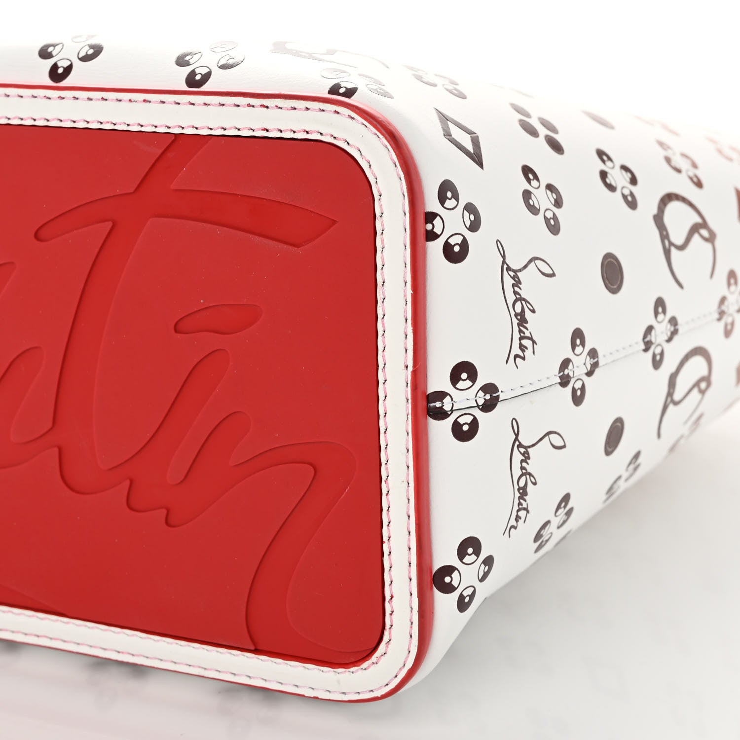 Christian Louboutin Calfskin Patent Degrade Loubinthesky East West Cabata Tote White 11 of 11