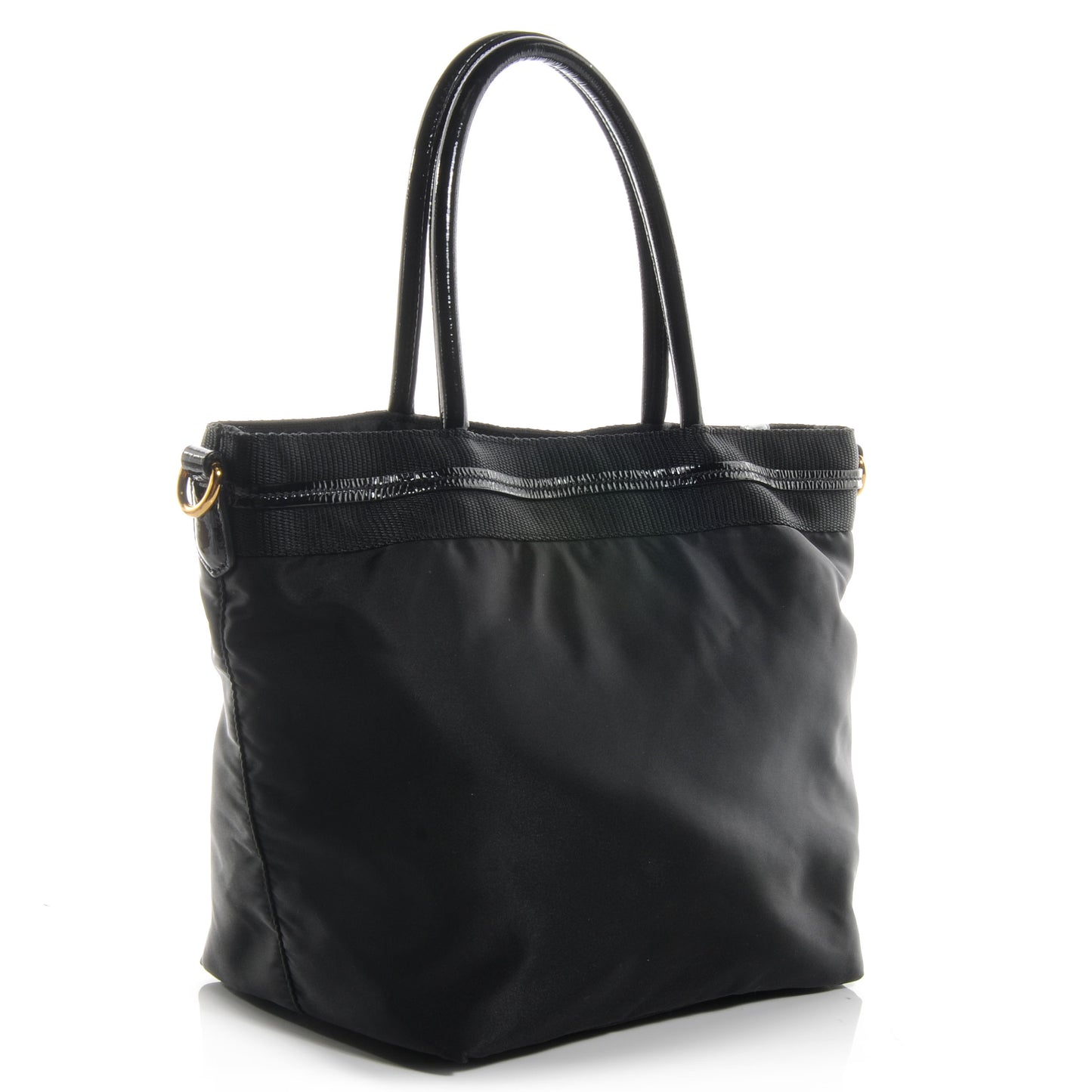 Tessuto Nylon Jacquard Logo Tote Nero Black