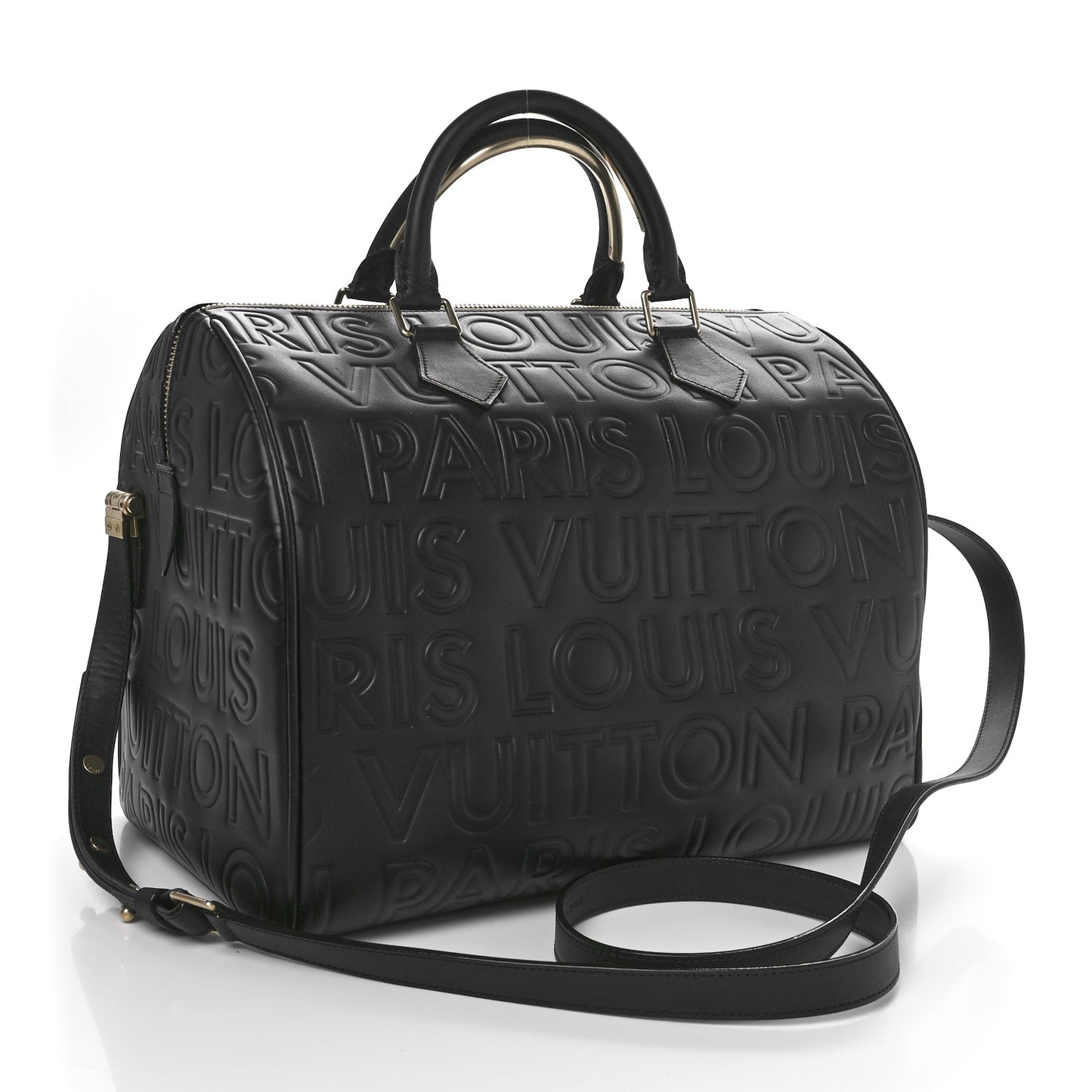 Calfskin Embossed Speedy Cube 30 Black