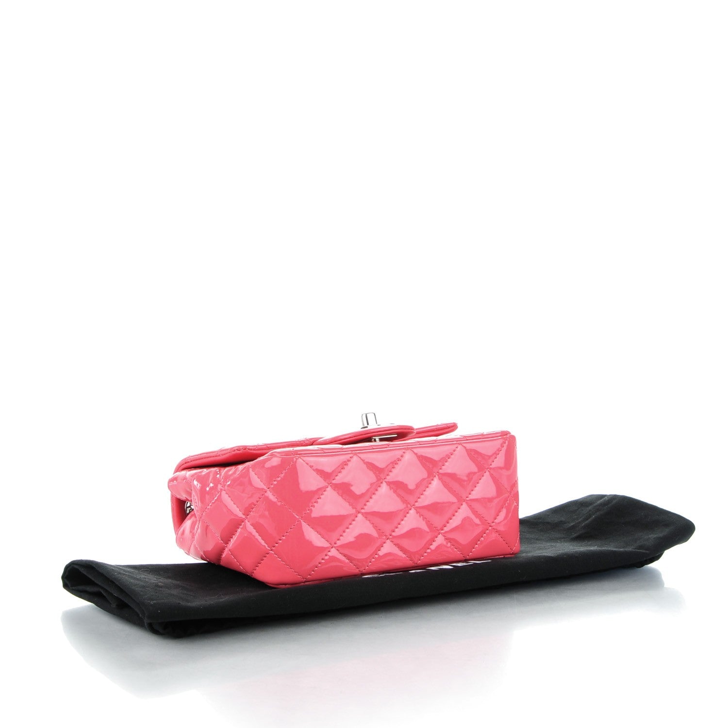 Chanel Patent Quilted Mini Square Flap Pink 4 of 9