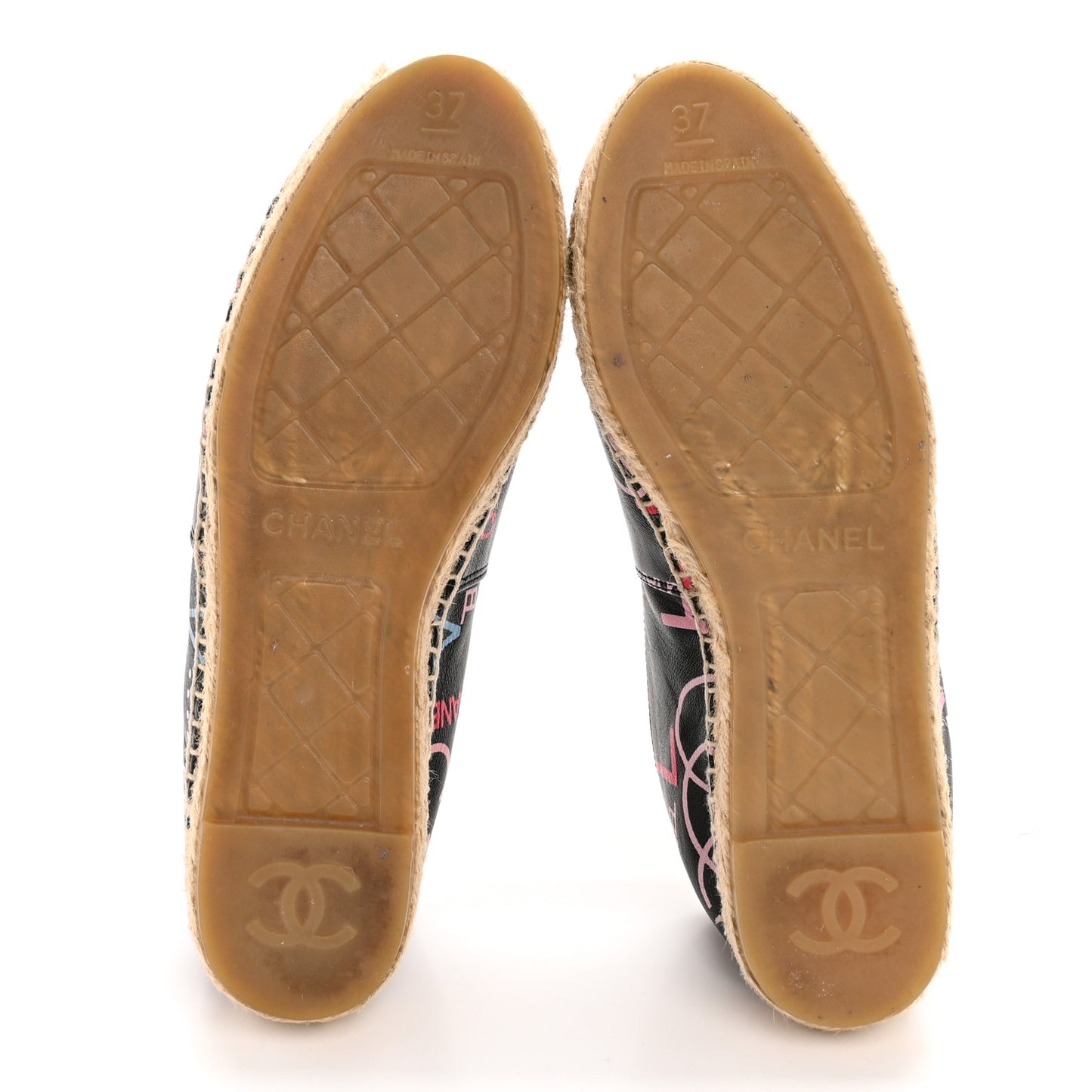Lambskin Grosgrain Printed Espadrilles 37 Multicolor Black