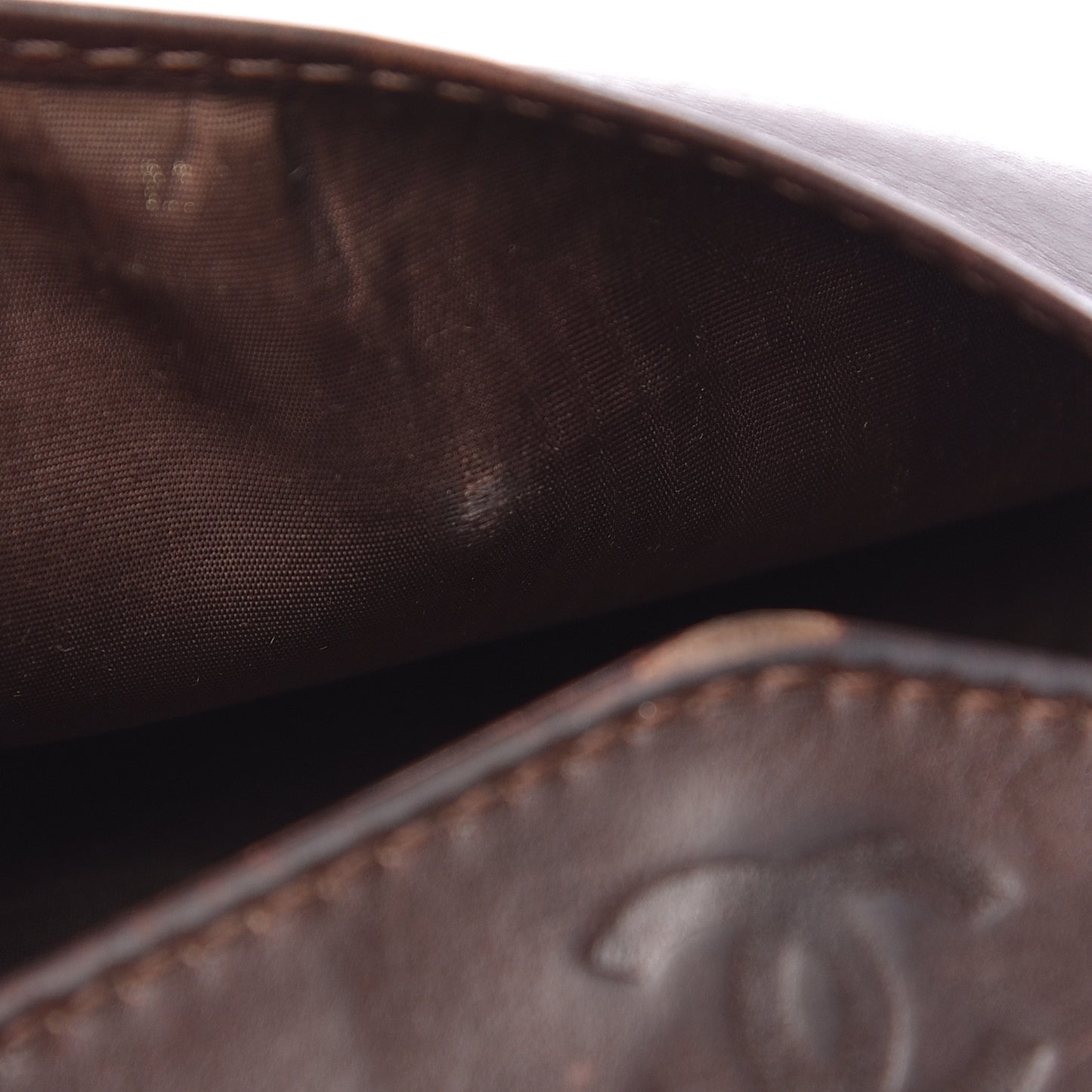 Calfskin Envelope Wallet Brown