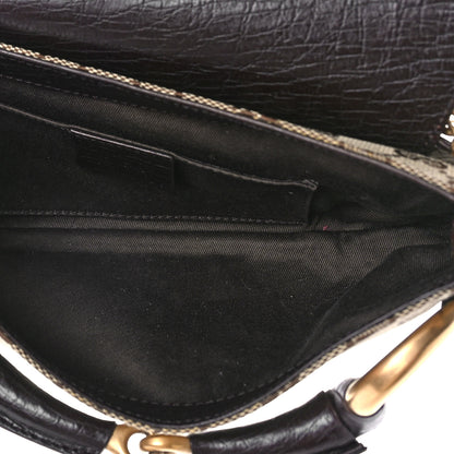 Gucci Monogram Horsebit Clutch Dark Brown 5 of 10