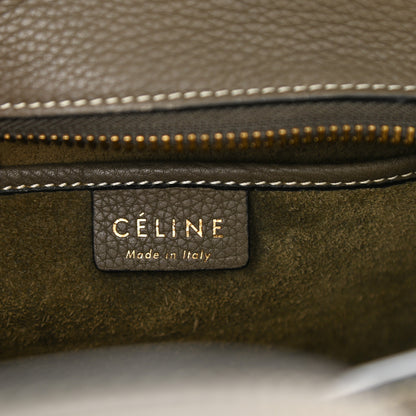 Celine Drummed Calfskin Nano Luggage Souris 6 of 9
