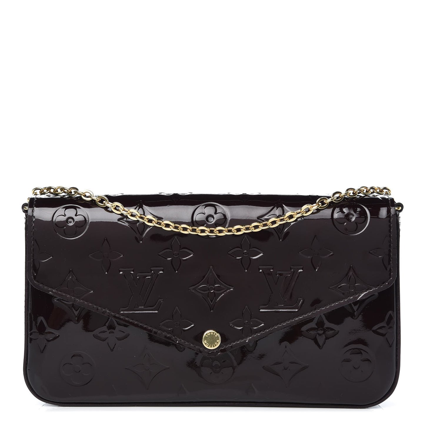 Vernis Pochette Felicie Chain Wallet Amarante