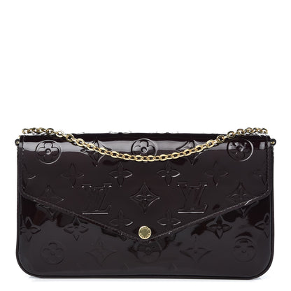 Louis Vuitton Vernis Pochette Felicie Chain Wallet Amarante 1 of 12