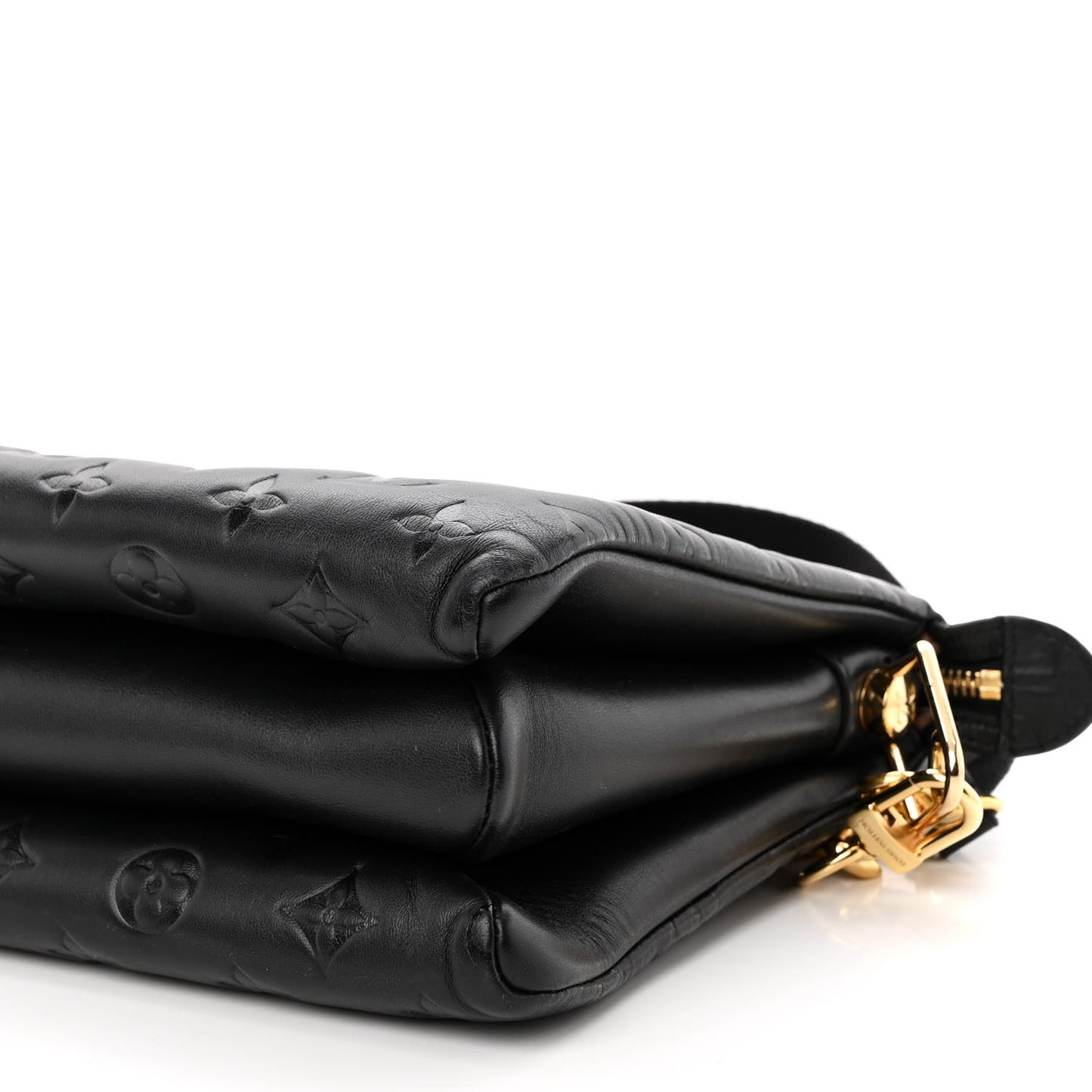 Lambskin Embossed Monogram Coussin PM Black