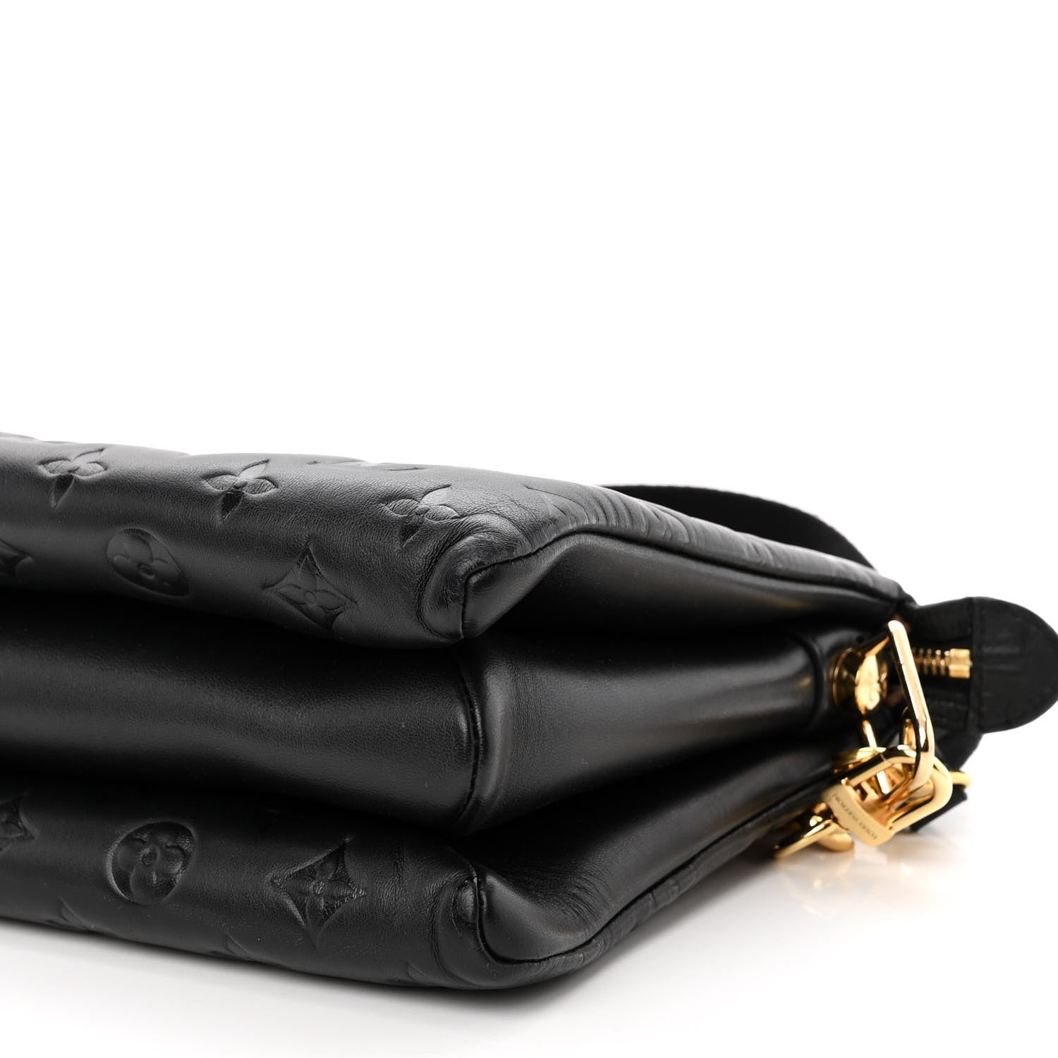 Louis Vuitton Lambskin Embossed Monogram Coussin PM Black 11 of 12