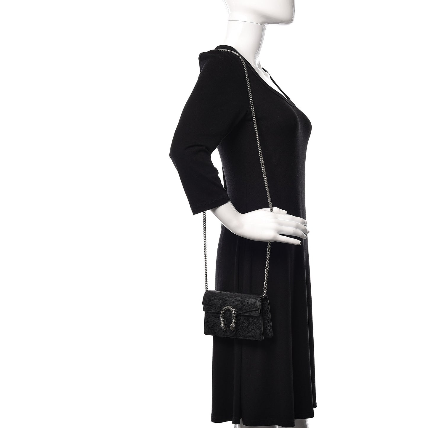 Calfskin Super Mini Dionysus Shoulder Bag Black