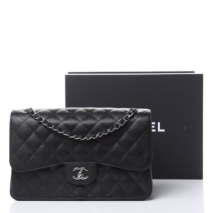 Chanel Caviar Quilted Jumbo Double Flap Black 11 of 11