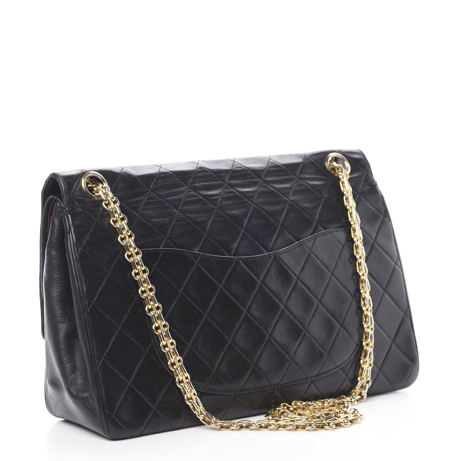 Chanel Lambskin Quilted Medium Double Flap Black 3 of 22