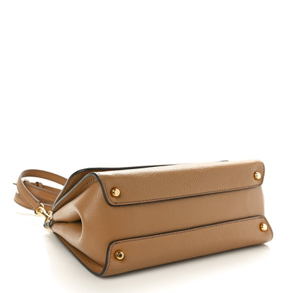 Dolce & Gabbana Calfskin Small Sicily Soft Satchel Brown 4 of 9