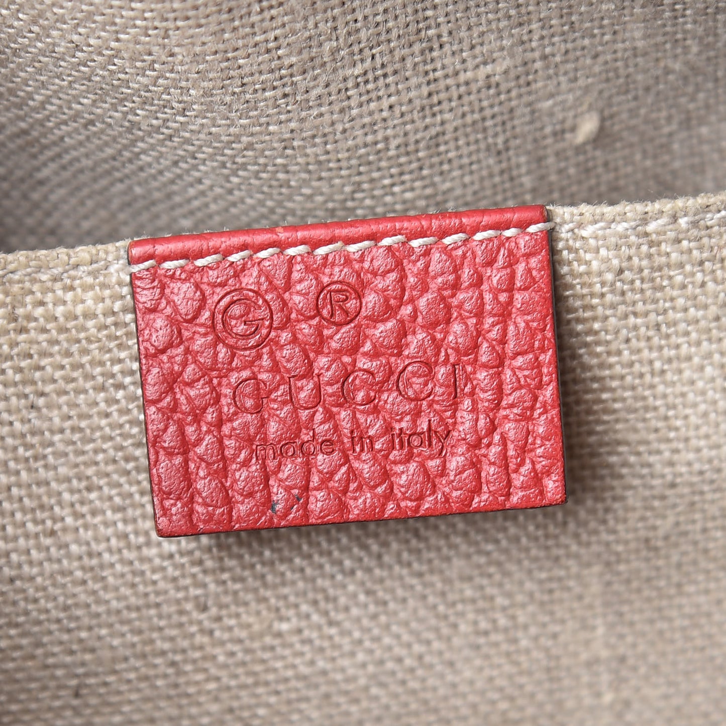 Dollar Calfskin Small GG Charm Dome Bag Red