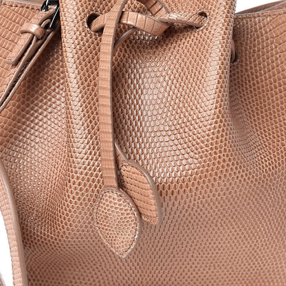 Alaia Lizard Rose-Marie 19 Bag Dark Beige 9 of 9