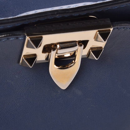 Valentino Garavani Vitello Medium Rockstud Tote Indigo 21 of 21