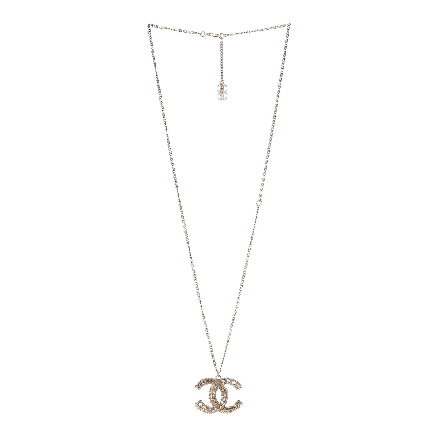 Crystal CC Necklace Light Gold