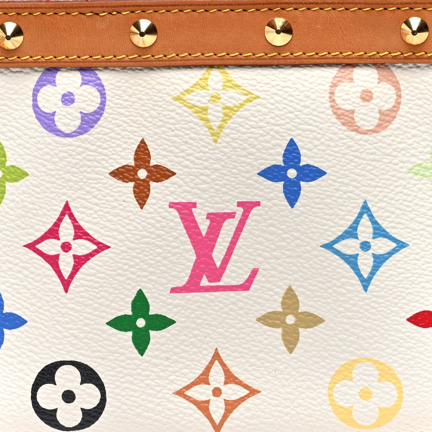 Monogram Multicolor Pochette Accessories White