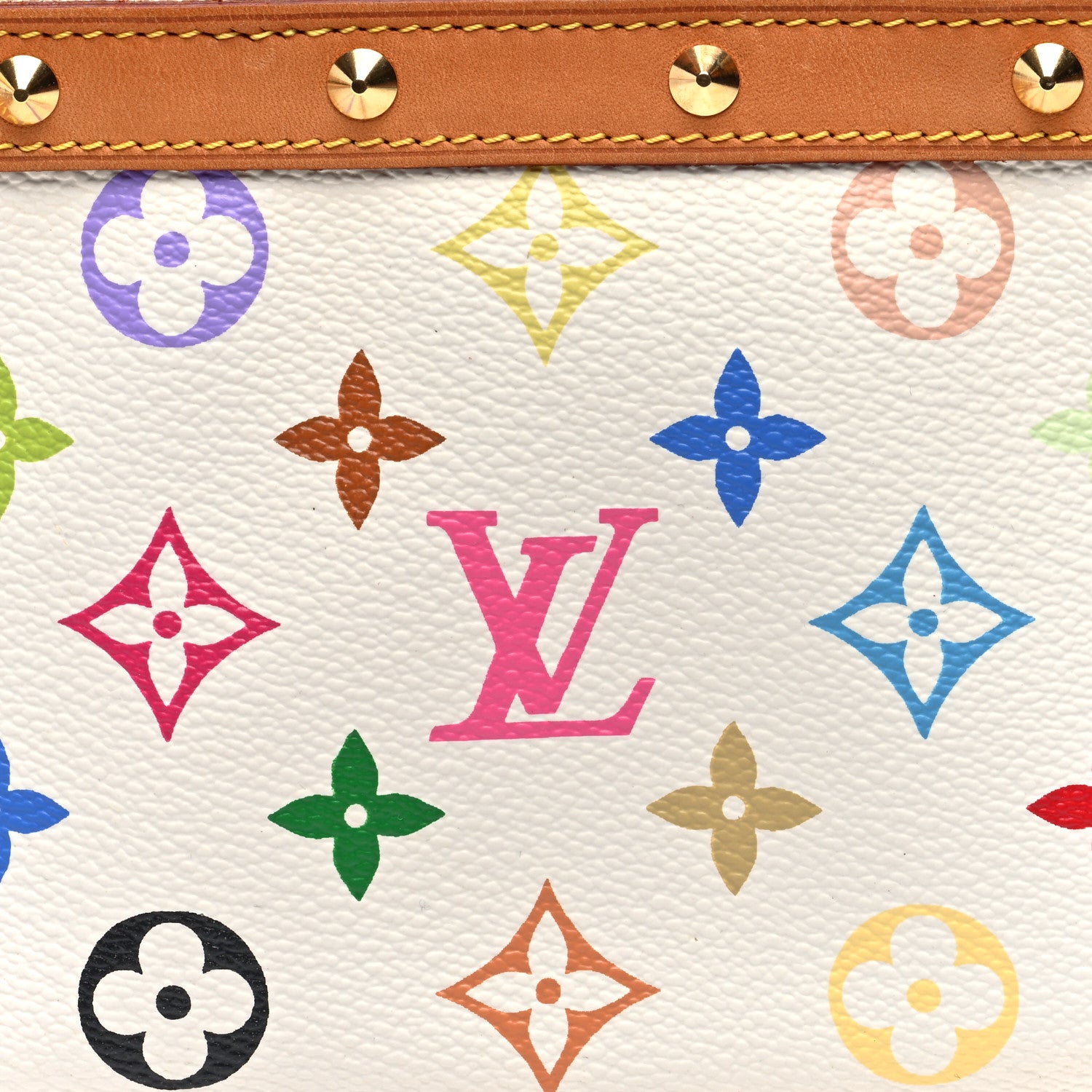 Louis Vuitton Monogram Multicolor Pochette Accessories White 7 of 9
