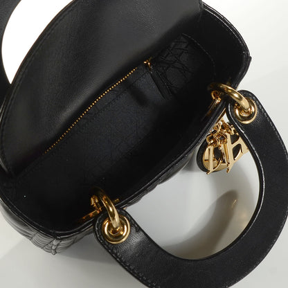 Christian Dior Lambskin Cannage Micro Lady Dior Black 5 of 9
