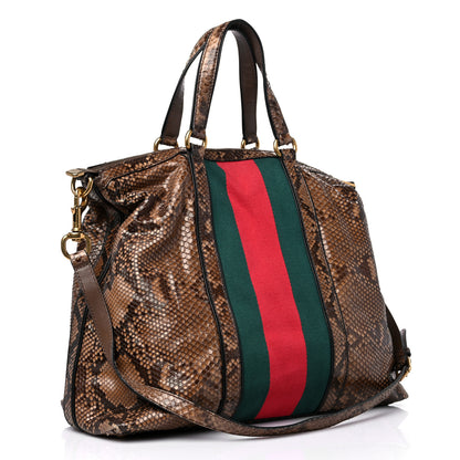 Gucci Python Web Medium Rania Top Handle Bag 3 of 14