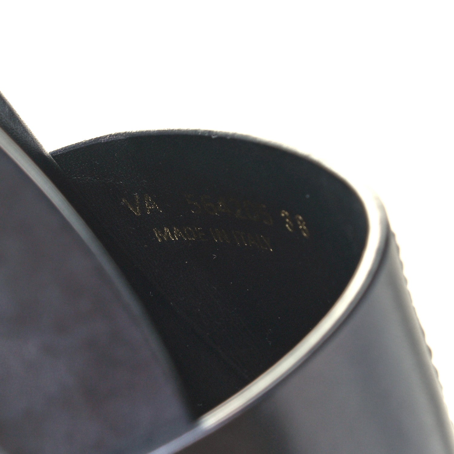 Saint Laurent Calfskin Monogram Jimmy Joan Slide Sandals 38 Black 9 of 9