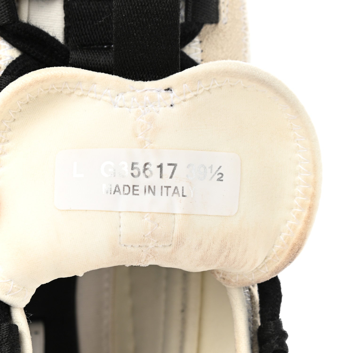 Chanel Velvet Calfskin Mixed Fibers CC Sneakers 39.5 Ivory Black 8 of 9