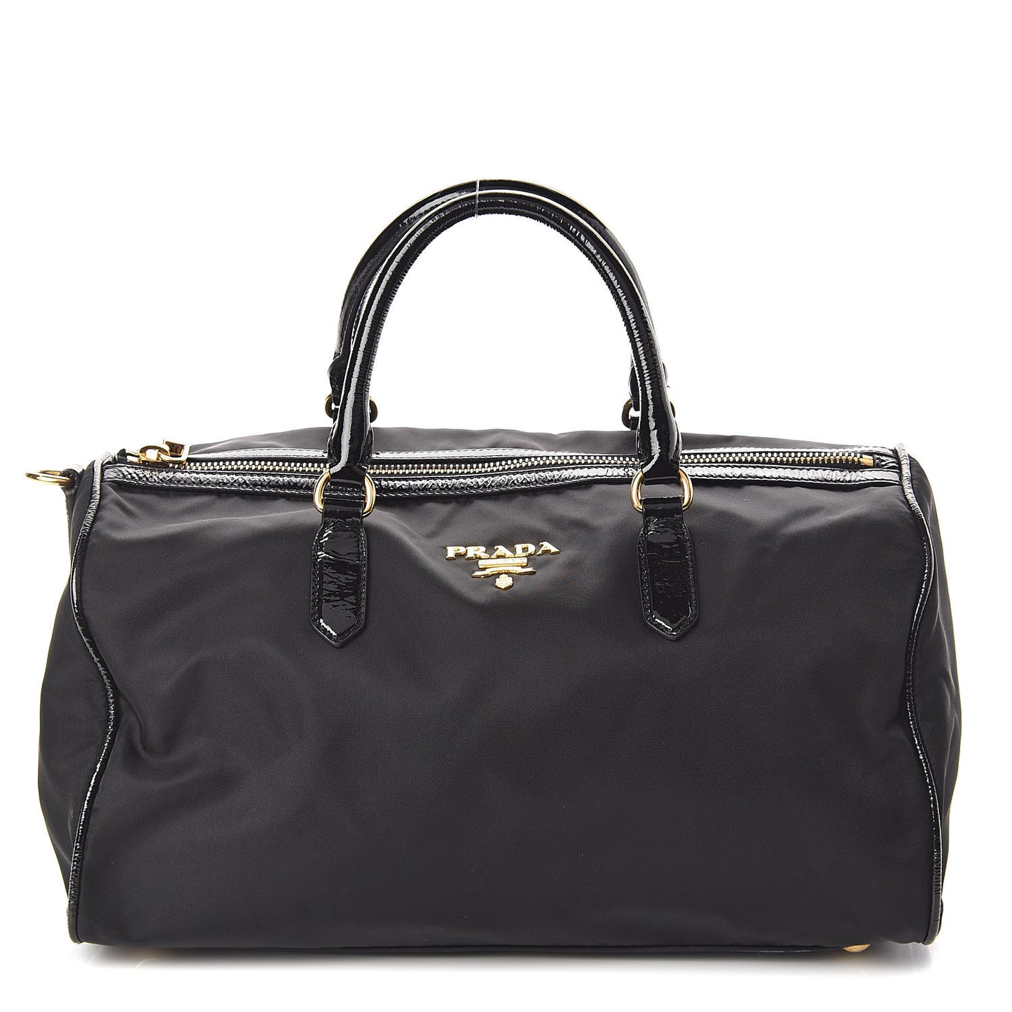Tessuto Nylon Vernice Bauletto Black