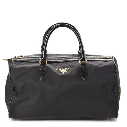 Prada Tessuto Nylon Vernice Bauletto Black 1 of 8