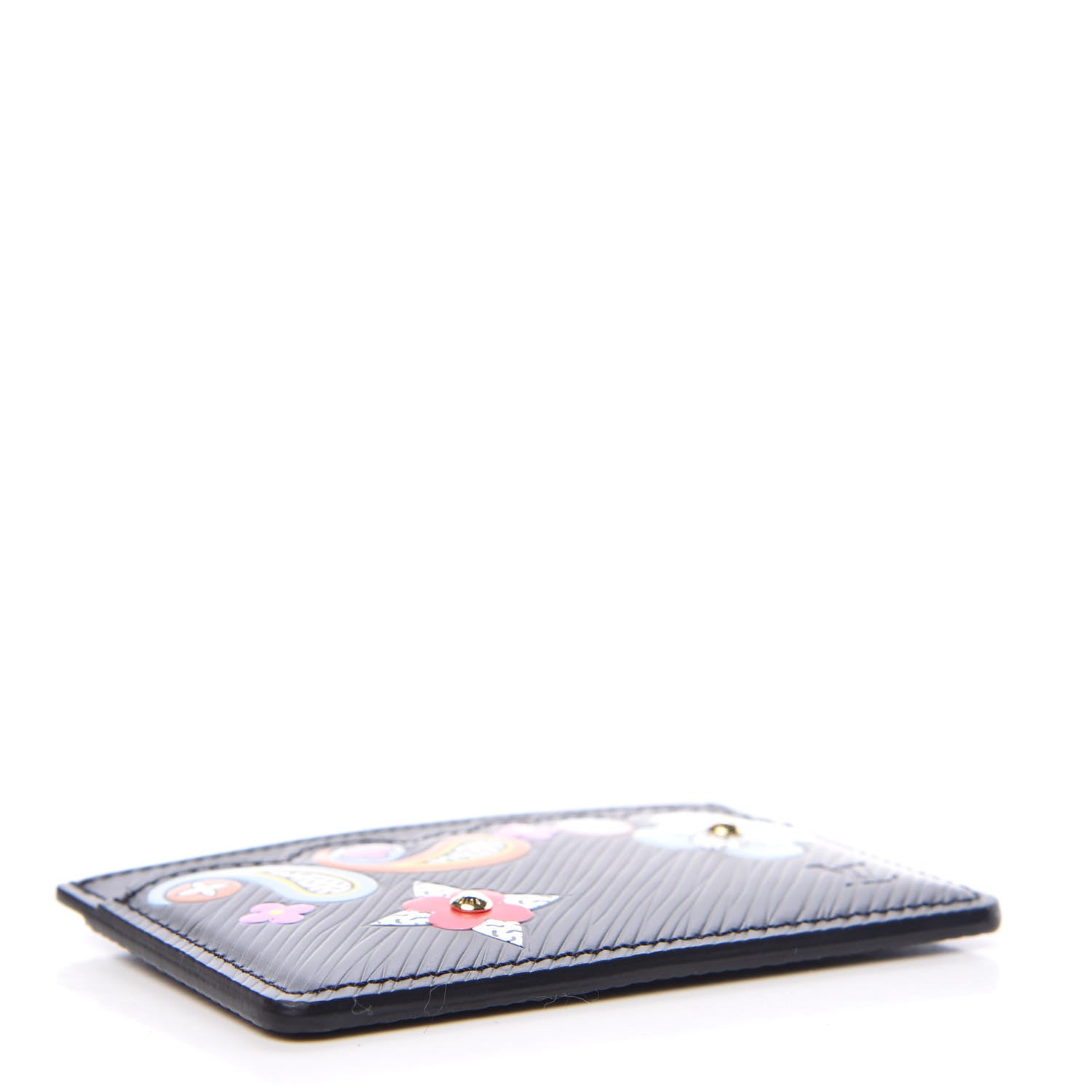 Louis Vuitton Epi Flower Remix Card Holder Black 4 of 7