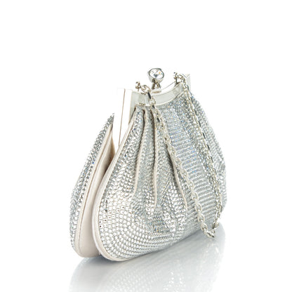 Judith Leiber Swarovski Crystal Kisslock Clutch Silver 3 of 7