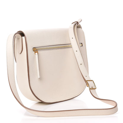 Celine Grained Calfskin Compact Trotteur White 3 of 13