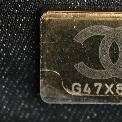 Chanel Denim Quilted Denim Mood Maxi Shopping Bag Black Multicolor 7 of 9