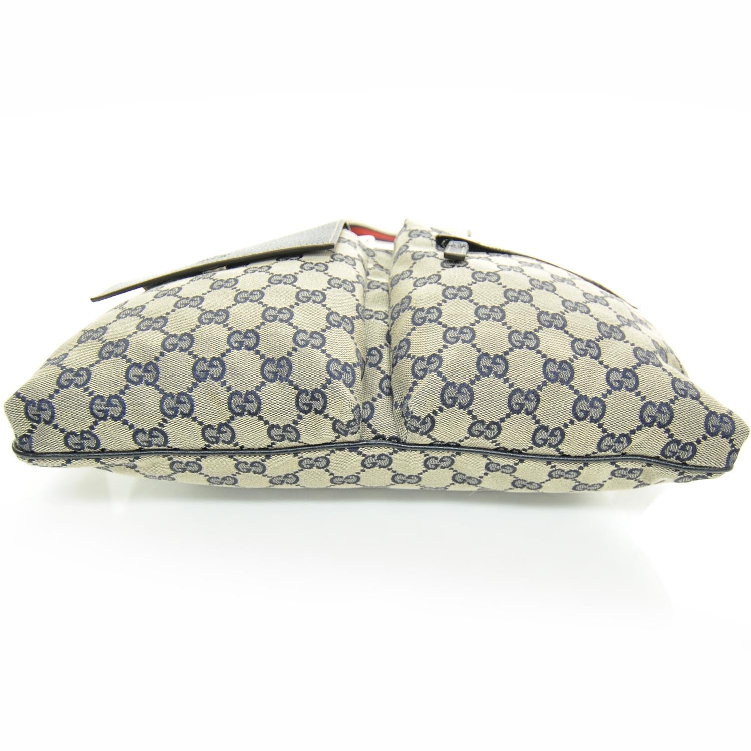 Gucci Monogram Medium Double Pocket Messenger Bag Navy 4 of 8