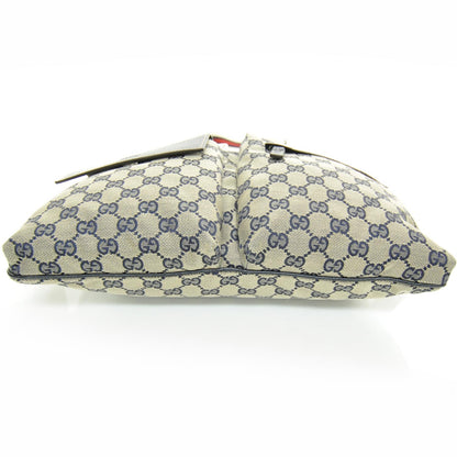Gucci Monogram Medium Double Pocket Messenger Bag Navy 4 of 8