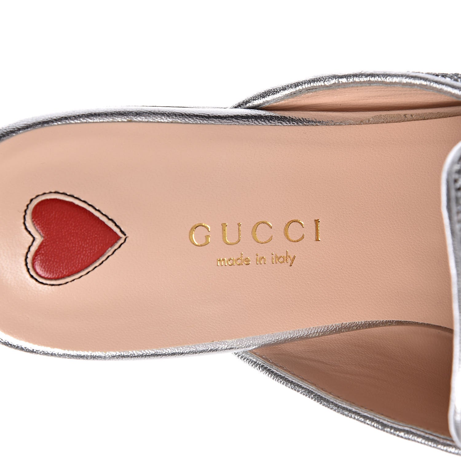 Gucci Glitter Womens Princetown Slippers 36.5 Silver 5 of 8